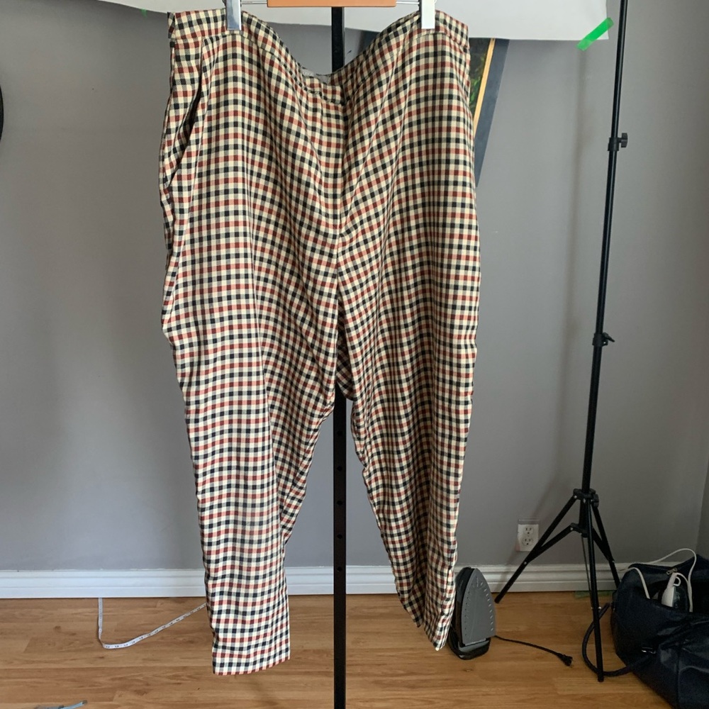 ASOS CURVE Tailored Heritage Check Slim Trousers